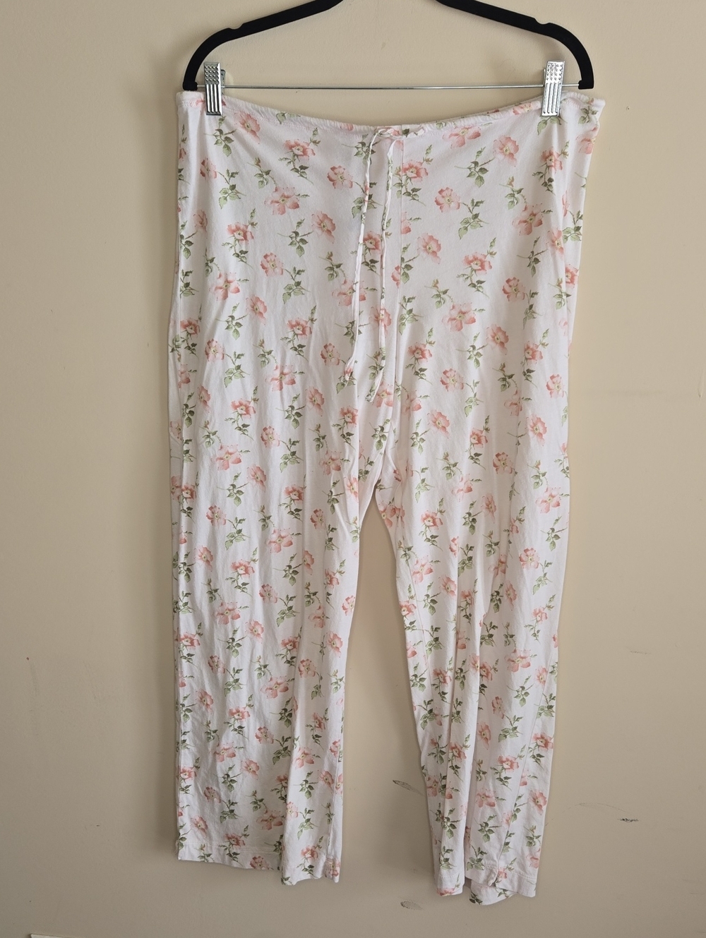 Lauren Ralph Lauren White Floral Pajama Set Large 100% Cotton Cottagecore PJs - Picture 7 of 9